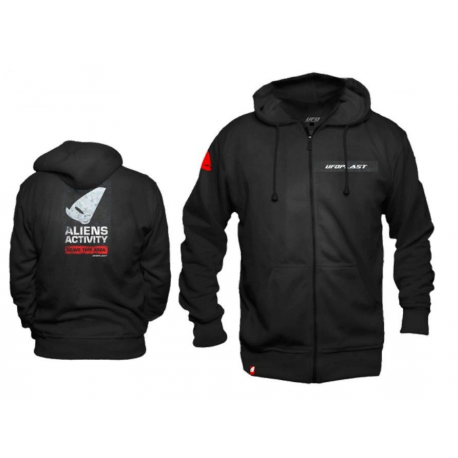 UFO 2026/01 BLUZA Z KAPTUREM KOLOR CZARNY ROZMIAR L 100% BAWEŁNY - KOLEKCJA 2026