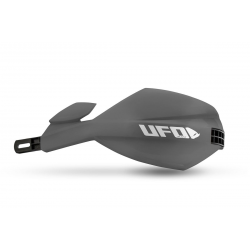 UFO 2026/01 OSŁONY RĄK (HANDBARY) MUGAN UNIWERSALNE KOMPLET Z MOCOWANIEM NA KIEROWNICĘ 22 I 28MM KOLOR SZARY