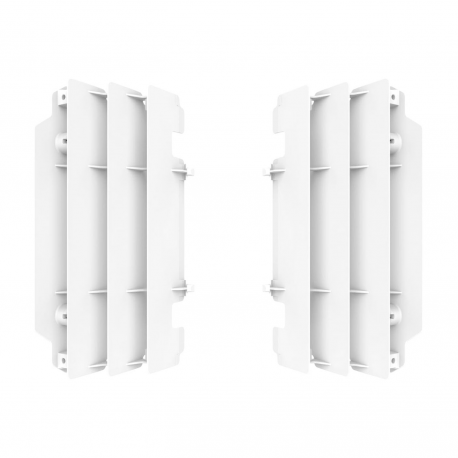 POLISPORT OSŁONY CHŁODNICY (KRATKI-KOMPLET ) KAWASAKI KX 250 '05-'07 KOLOR BIAŁY