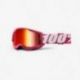 100 PROCENT (2022) FA20 STRATA 2 YOUTH GOGGLE FLETCHER - MIRROR RED LENS - GOGLE STRATA 2 YOUTH KOLOR RÓŻOWY/BIAŁY SZYBKA CZERWO