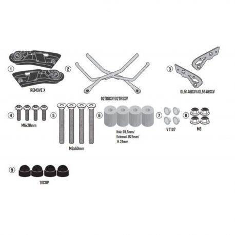 KAPPA 2024/06 STELAŻ POD TORBY (SAKWY) BOCZNE SZYBKIEGO MONTAŻU REMOVE-X KAWASAKI Z 650 RS '22-'24