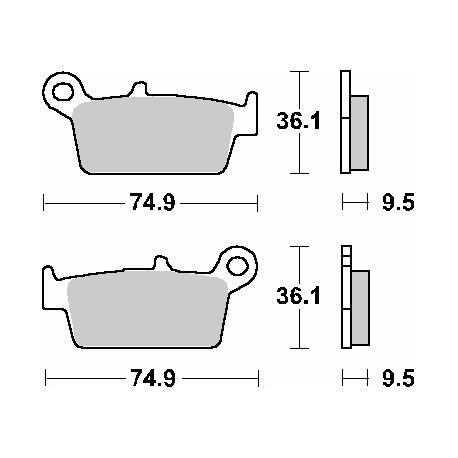 SBS PROMOCJA KLOCKI HAMULCOWE KH131 STREET CERAMIC KOLOR CZARNY