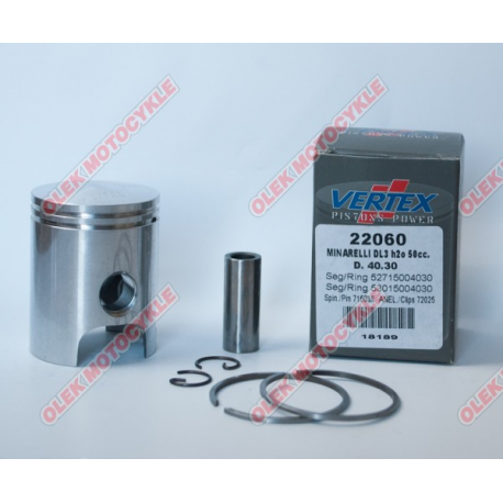 VERTEX TŁOK MINARELLI 50,WATER COOLED 40,80 MM (+0,50 MM) (PIERŚCIENIE 53015004080 X 1, 52715004080 X 1)