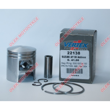 VERTEX TŁOK SUZUKI MORINI, DERBI (SKUTERY 50 CCM) (41,50MM +0,50MM) SWORZEŃ 10MM