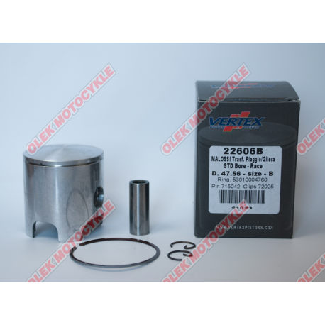 VERTEX TŁOK MALOSSI (PIAGGIO, GILERA) 47,58MM SWORZEŃ 12MM (PIERŚCIENIE 53010004760 X 1 SZT.)