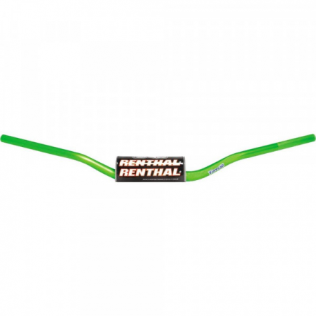 RENTHAL KIEROWNICA 1,1/8 CALA (28,6MM) MX FATBAR RC HIGH GREEN KOLOR ZIELONY Z GĄBKĄ