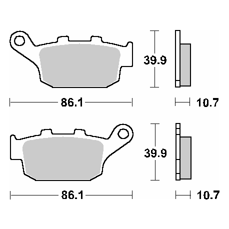 SBS KLOCKI HAMULCOWE KH140 STREET CERAMIC KOLOR CZARNY