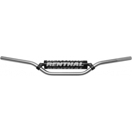 RENTHAL KIEROWNICA 7/8 CALA (22MM) MX HANDLEBAR SILVER REED / WINDHAM PADDED KOLOR SREBRNY Z GĄBKĄ