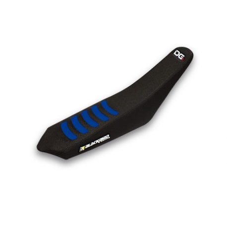 BLACKBIRD POKROWIEC/POSZYCIE NA SIEDZENIE SHERCO SE/SEF '13-'16 DOUBLE GRIP 3, KOLOR CZARNY/NIEBIESKI