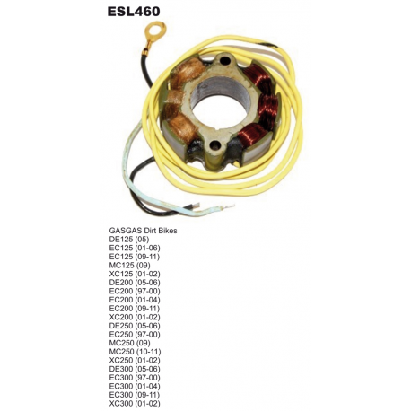 ELECTROSPORT UZWOJENIE ALTERNATORA (STATOR) ZE ŚWIATŁAMI GAS GAS 125/200/250/300 97-11