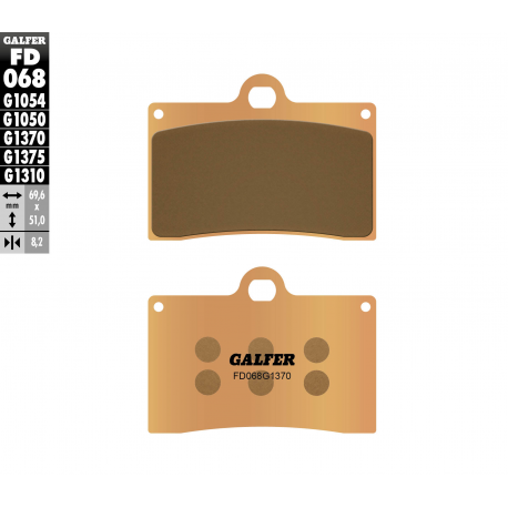 GALFER KLOCKI HAMULCOWE KH95 SPIEK METALICZNY (ZŁOTE) STREET