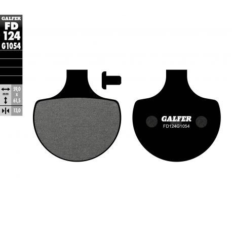 GALFER KLOCKI HAMULCOWE KH94 PRZÓD PÓŁMETALICZNE HARLEY DAVIDSON 1340, SOFTAIL/SPRINGER 1450