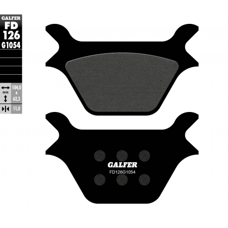 GALFER KLOCKI HAMULCOWE KH200 HARLEY DAVIDSON TYŁ