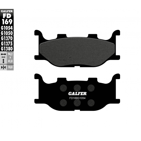 GALFER KLOCKI HAMULCOWE KH199 (PRZÓD) PÓŁMETALICZNE YAMAHA FZ6 '04-'06, XJ6 '09- , XV125/250, XVS 125/250/1100/1300