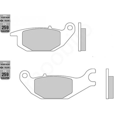 GALFER KLOCKI HAMULCOWE KH343 PÓŁMETALICZNE (OFERTA SPECJALNA) WYCOFANE Z OFERTY