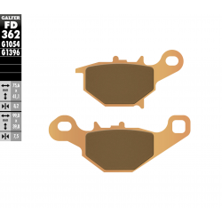 GALFER KLOCKI HAMULCOWE KH401 SPIEK METALICZNY (ZŁOTE) OFF ROAD SUZUKI RM 85 05-13 TYŁ